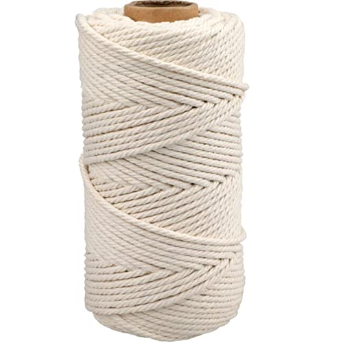 G2PLUS Makramee Garn 4mm, 100m Weiß Baumwollgarn Baumwollkordel Baumwollschnur Kordel-Strickarbeiten Kettgarn für DIY Handwerk Basteln Wand Aufhängung Pflanze Aufhänger G2PLUS Makramee Garn 4mm, 100m Weiß Baumwollgarn Baumwollkordel Baumwollschnur Kordel-Strickarbeiten Kettgarn für DIY Handwerk Basteln Wand Aufhängung Pflanze Aufhänger von G2PLUS