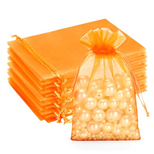 G2PLUS Orange Organzasäckchen10x15cm: 50 Stück Geschenk Organzabeutel, Organza-Beutelchen mit Kordelzug Sie als Hochzeit Bonbonsbeutel, Schmuckbeutel, Geschenkbeutel G2PLUS Orange Organzasäckchen10x15cm: 50 Stück Geschenk Organzabeutel, Organza-Beutelchen mit Kordelzug Sie als Hochzeit Bonbonsbeutel, Schmuckbeutel, Geschenkbeutel von G2PLUS