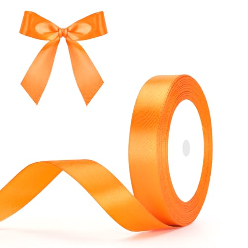 G2PLUS Orange Satinband 20mm: Dekoration Geschenkband, 22m Schleifenband zum Bastel, Dekoband für Geschenkverpackung, Dekoration von G2PLUS