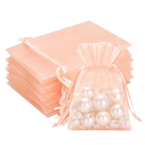 G2PLUS Pfirsichrosa Organzasäckchen 7x9cm: 50 Stück Kleine Geschenk Organzabeutel, Organza-Beutelchen mit Kordelzug Sie als Hochzeit Bonbonsbeutel, Schmuckbeutel, Geschenkbeutel G2PLUS Pfirsichrosa Organzasäckchen 7x9cm: 50 Stück Kleine Geschenk Organzabeutel, Organza-Beutelchen mit Kordelzug Sie als Hochzeit Bonbonsbeutel, Schmuckbeutel, Geschenkbeutel von G2PLUS