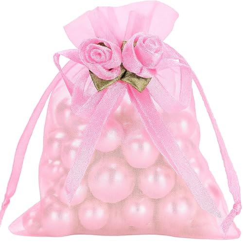 G2PLUS Rosa Hochzeit Organzasäckchen mit Rosen: 10×12cm Organza Geschenksäckchen mit Kordelzug, 30 Stück Kleine Geschenkbeutel für Schmuck, Juwelen oder Kleine Geschenke G2PLUS Rosa Hochzeit Organzasäckchen mit Rosen: 10×12cm Organza Geschenksäckchen mit Kordelzug, 30 Stück Kleine Geschenkbeutel für Schmuck, Juwelen oder Kleine Geschenke von G2PLUS