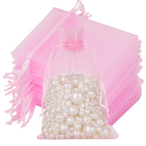 G2PLUS Rosa Organzasäckchen Groß, 13x18cm Geschenk Organzabeutel, 50 Stück Organza-Beutelchen mit Kordelzug Sie als Hochzeit Bonbonsbeutel, Schmuckbeutel, Geschenkbeutel G2PLUS Rosa Organzasäckchen Groß, 13x18cm Geschenk Organzabeutel, 50 Stück Organza-Beutelchen mit Kordelzug Sie als Hochzeit Bonbonsbeutel, Schmuckbeutel, Geschenkbeutel von G2PLUS