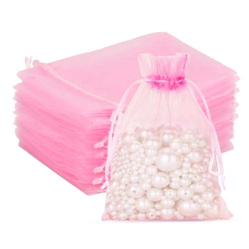 G2PLUS Rosa Organzasäckchen Kleine, 10x12cm Geschenk Organzabeutel, 100 Stück Organza-Beutelchen mit Kordelzug Sie als Hochzeit Bonbonsbeutel, Schmuckbeutel, Geschenkbeutel G2PLUS Rosa Organzasäckchen Kleine, 10x12cm Geschenk Organzabeutel, 100 Stück Organza-Beutelchen mit Kordelzug Sie als Hochzeit Bonbonsbeutel, Schmuckbeutel, Geschenkbeutel von G2PLUS