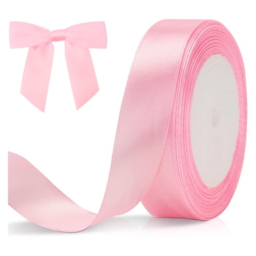 G2PLUS Rosa Satinband 20mm, Dekoration Geschenkband, 22m Schleifenband zum Bastel, Rosa Satin Dekoband für Geschenkverpackung, Dekoration G2PLUS Rosa Satinband 20mm, Dekoration Geschenkband, 22m Schleifenband zum Bastel, Rosa Satin Dekoband für Geschenkverpackung, Dekoration von G2PLUS