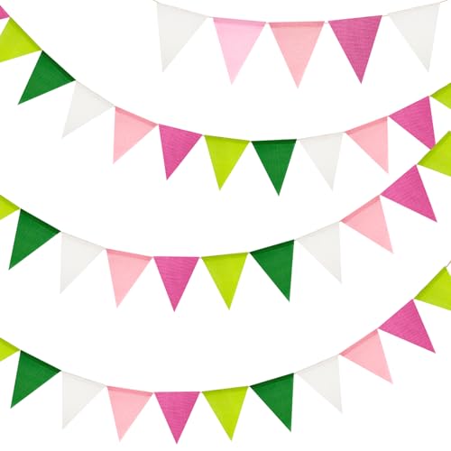 G2PLUS Rosa und Grün Wimpelkette Outdoor Wetterfest: 12M Wimpelketten Garten mit 36 STK Wimpel, 3 Stück Jute Wimpelketten für EIN Wicked-Themenfest Deko G2PLUS Rosa und Grün Wimpelkette Outdoor Wetterfest: 12M Wimpelketten Garten mit 36 STK Wimpel, 3 Stück Jute Wimpelketten für EIN Wicked-Themenfest Deko von G2PLUS