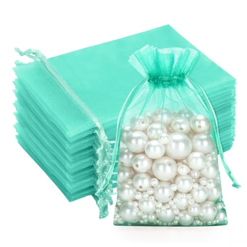 G2PLUS Türkisblau Organzasäckchen, 10x15cm Geschenk Organzabeutel, Organza Säckchen, 50 Stück Organza-Beutelchen mit Kordelzug Sie als Hochzeit Bonbonsbeutel,Schmuckbeutel G2PLUS Türkisblau Organzasäckchen, 10x15cm Geschenk Organzabeutel, Organza Säckchen, 50 Stück Organza-Beutelchen mit Kordelzug Sie als Hochzeit Bonbonsbeutel,Schmuckbeutel von G2PLUS