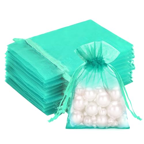 G2PLUS Türkisblau Organzasäckchen Klein, 7x9cm Klein Geschenk Organzabeutel, Organza Säckchen, 50 Stück Organza-Beutelchen mit Kordelzug Sie als Hochzeit Bonbonsbeutel,Schmuckbeutel G2PLUS Türkisblau Organzasäckchen Klein, 7x9cm Klein Geschenk Organzabeutel, Organza Säckchen, 50 Stück Organza-Beutelchen mit Kordelzug Sie als Hochzeit Bonbonsbeutel,Schmuckbeutel von G2PLUS