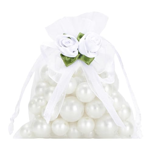 G2PLUS Weiß Hochzeit Organzasäckchen mit Rosen: 10×12cm Organza Geschenksäckchen mit Kordelzug, 30 Stück Kleine Geschenkbeutel für Schmuck, Juwelen oder Kleine Geschenke G2PLUS Weiß Hochzeit Organzasäckchen mit Rosen: 10×12cm Organza Geschenksäckchen mit Kordelzug, 30 Stück Kleine Geschenkbeutel für Schmuck, Juwelen oder Kleine Geschenke von G2PLUS