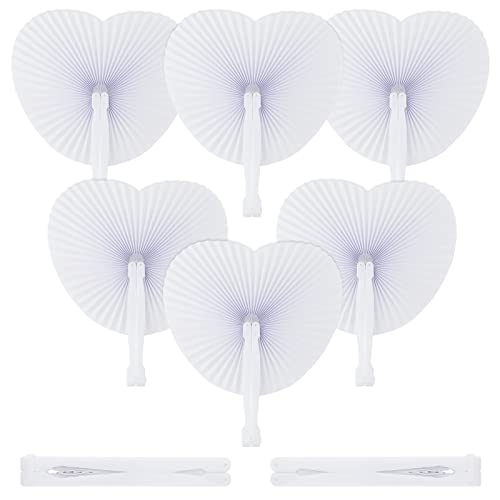 G2PLUS Herz Handfächer Hochzeit, 24 Stück Papier Faltfächer, Weiß Herz Hochzeit Handfächer, Klein Faltbarer Fächer als Hochzeitsdeko oder Giveaway für Gäste G2PLUS Herz Handfächer Hochzeit, 24 Stück Papier Faltfächer, Weiß Herz Hochzeit Handfächer, Klein Faltbarer Fächer als Hochzeitsdeko oder Giveaway für Gäste von G2PLUS