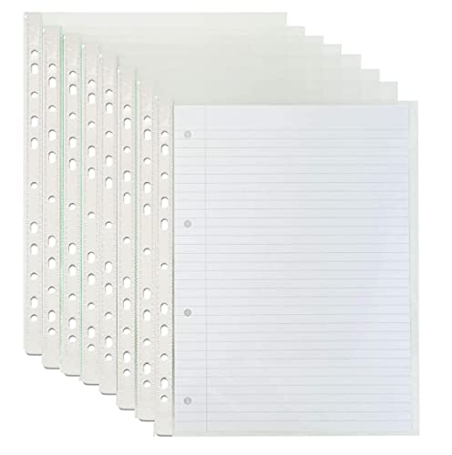 G4GADGET A4 Kunststoff-Taschen, gelocht, 10-15 Blatt, 30 Mikron, für Ordner, Aktenmappe, Hüllen (50 Stück) von G4GADGET