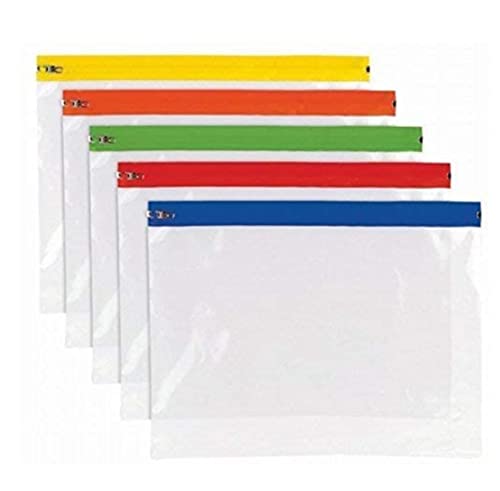 Dokumententasche mit Reißverschluss, A4, verschiedene Farben, stilvolle Dokumentenaufbewahrungstasche, wasserdicht, 15 Stück von G4GADGET