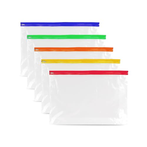 Dokumententasche mit Reißverschluss, A4 Plus, verschiedene Farben, stilvolle Dokumentenaufbewahrung, wasserdicht, Dokumentenhalter mit Reißverschluss, 25 Stück Dokumententasche mit Reißverschluss, A4 Plus, verschiedene Farben, stilvolle Dokumentenaufbewahrung, wasserdicht, Dokumentenhalter mit Reißverschluss, 25 Stück von G4GADGET