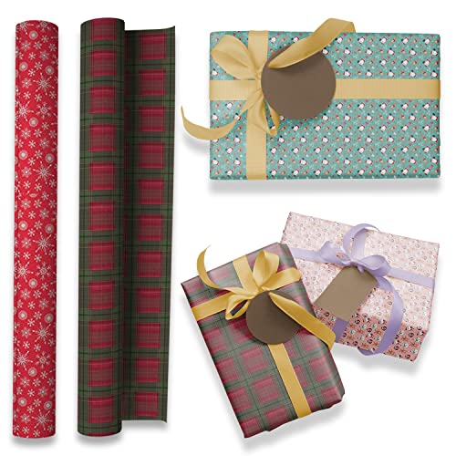 Weihnachts-Geschenkpapier, verschiedene Designs, 64 Blatt, 70 cm x 50 cm, große Bögen Weihnachts-Geschenkpapier, verschiedene Designs, 64 Blatt, 70 cm x 50 cm, große Bögen von G4GADGET