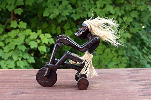 G6 Collection Handgefertigte Holzfigur, primitiv, Reiten eines Dreirads, lustige Statue, Skulptur, Tiki-Bar, Geschenk, Heimdekoration, Dekoration, handgeschnitztes Dreirad G6 Collection Handgefertigte Holzfigur, primitiv, Reiten eines Dreirads, lustige Statue, Skulptur, Tiki-Bar, Geschenk, Heimdekoration, Dekoration, handgeschnitztes Dreirad von G6 Collection