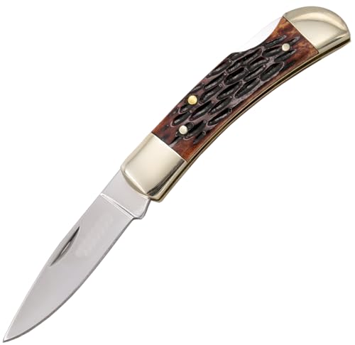 G8DS Bushcraft Messer Taschenmesser Knochen Gürtel Messer Survival Messer scharfes Jagdmesser Überlebensmesser Outdoor Messer für Wandern Camping von G8DS