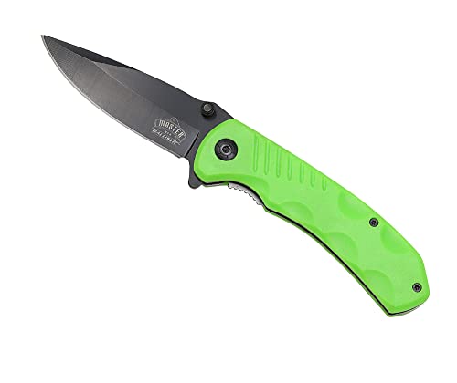 G8DS® Klappmesser Scharfes Outdoor Messer Jagdmesser & Survival Knife Einhandmesser Taschenmesser mit Edelstahlklinge (Neon Grün) von G8DS