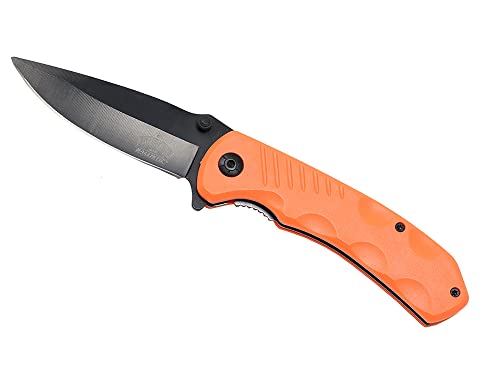 G8DS® Klappmesser Scharfes Outdoor Messer Jagdmesser & Survival Knife Einhandmesser Taschenmesser mit Edelstahlklinge (Neon Orange) von G8DS
