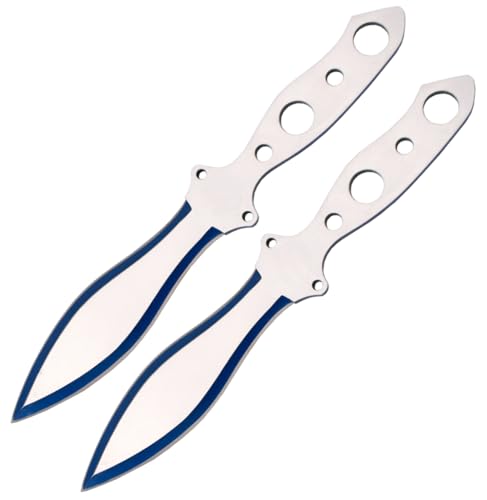 G8DS Wurfmesser 2er Set Trainingsmesser Outdoormesser Gürtelmesser inklusive Holster aus Nylon schnelles Werfen Messer Messer werfen für Profis von G8DS