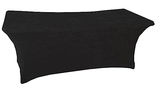 GABALITAINS Ausziehbare Tischdecke aus Velours, für rechteckigen Tisch mit 6 Beinen (183 x 75 x 75 cm) Crushed Velvet Ecrase (schwarz) von GABALITAINS