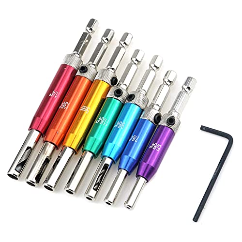 8pcs Selbstzentrum Scharnierlochöffner Tapper Schraubenbohrer Mit Schraubenschlüssel Für Fenster Holztüren Holzbearbeitung von GADAW