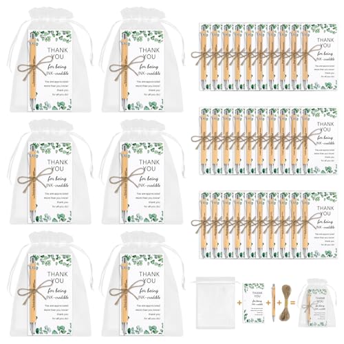 30 Sets Dankeschön-Geschenk, Motivationsstifte, Mitarbeiter-Wertschätzungsgeschenke, inspirierende, personalisierte Bambus-Kugelschreiber mit Dankeskarten, Organza-Beutel für Kollegen, Lehrer 30 Sets Dankeschön-Geschenk, Motivationsstifte, Mitarbeiter-Wertschätzungsgeschenke, inspirierende, personalisierte Bambus-Kugelschreiber mit Dankeskarten, Organza-Beutel für Kollegen, Lehrer von GADITIEK