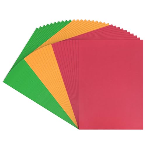 30Blatt Tonpapier A4 Bunt Weihnachten, Bastelpapier Bunt Weihnachten, Buntes Papier 210g Tonkarton A4 Weihnachtsfarben Bastelkarton Farbiges Designpapier Weihnachten für Basteln von GADITIEK