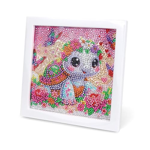 Diamond Painting Mädchen Jungs, Diamond Painting Tiere Mit Rahmen, 5D Diamond Painting Schildkröte, Heimwerken Cartoon Diamond Painting Bilder, Mosaikherstellung Art, Home Wand Decor, Geschenk 18x18CM Diamond Painting Mädchen Jungs, Diamond Painting Tiere Mit Rahmen, 5D Diamond Painting Schildkröte, Heimwerken Cartoon Diamond Painting Bilder, Mosaikherstellung Art, Home Wand Decor, Geschenk 18x18CM von GADITIEK