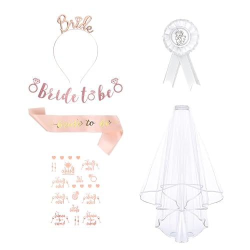 Accessoires für Bride to Be, Junggesellenabschied Frauen, JGA Accessoires Frauen Braut Schleier Schärpe, JGA Jungesellinnenabschied Brautschleier Deko, Bachelorette Party Hochzeitsdekoration von GADITIEK