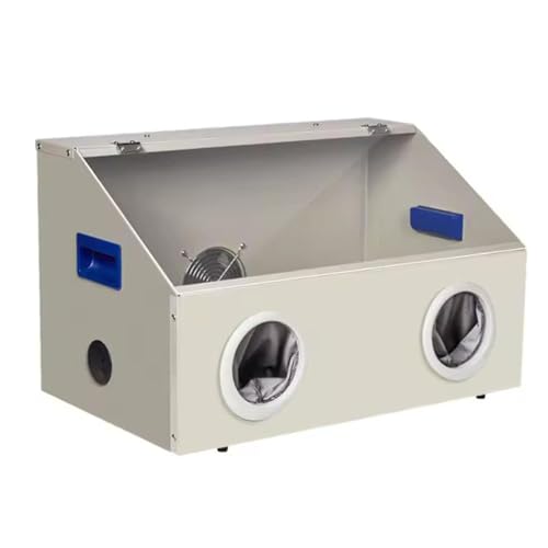 GAENZA 2-Loch-Metallschleifer Polierer Staubbox Einteiliger, Vollständig Geschmirter Staubdestender Kiste Mit LED-Licht, Metalltisch-Schleifstaubabdeckung Zum Schnitzen, Schneiden, Bohren,H von GAENZA