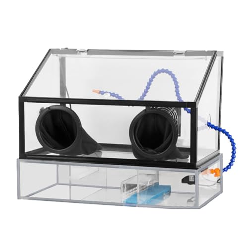 GAENZA Geschlossene Schleifbox Mit 2 Löchern, Staubdichte Polierkabine, Transparente Schleifpolitur-Staubbox Mit Acrylabdeckung Und LED-Licht Zum Polieren, Sprühlackieren, Gravieren, Schleifen,E GAENZA Geschlossene Schleifbox Mit 2 Löchern, Staubdichte Polierkabine, Transparente Schleifpolitur-Staubbox Mit Acrylabdeckung Und LED-Licht Zum Polieren, Sprühlackieren, Gravieren, Schleifen,E von GAENZA