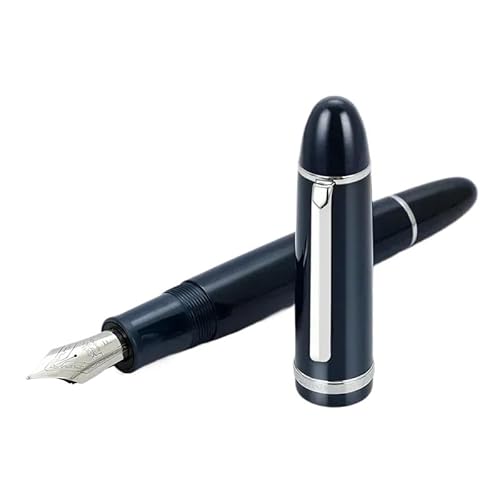 GAFNED Füllfederhalter, mehrfarbig, Acryl, luxuriös, elegant, 0,5 mm/0,38 mm Spitze, Schreibwaren, Bürobedarf, Schreibwaren (X159 Silberblau, EF (0,38 mm)) von GAFNED