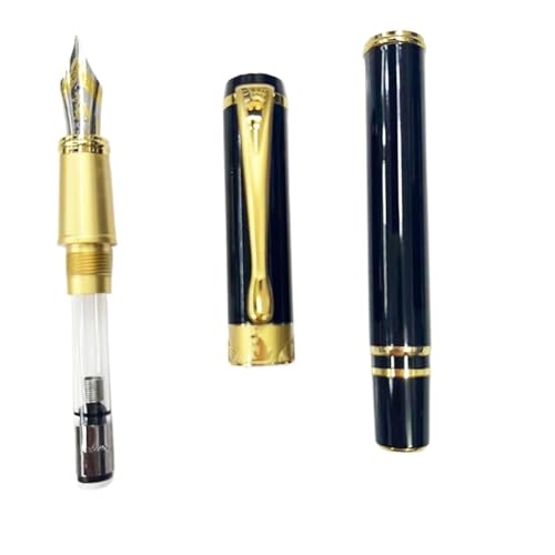 GAFNED Füllfederhalter, schöne Iridium-Feder EF/F/M, Schreibtinte, Geschenk für Studenten, Büro, Geschäftsbedarf, Schreibwaren (BK, M) von GAFNED