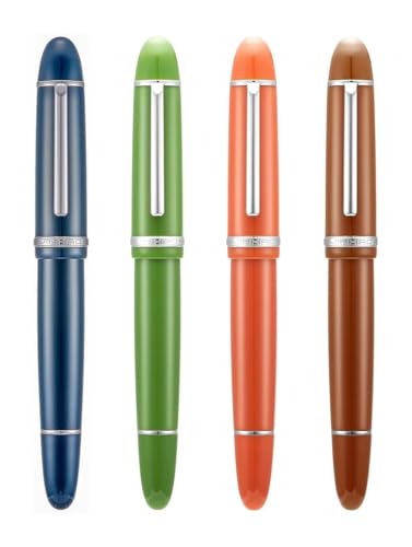 GAFNED Füllfederhalter-Set, Kunstharz, Metallclip, verlängerte feine Feder, 0,5 mm, Schule, Büro, Schreibwerkzeuge, 4 Farben, Set 3, F, 4 Stück GAFNED Füllfederhalter-Set, Kunstharz, Metallclip, verlängerte feine Feder, 0,5 mm, Schule, Büro, Schreibwerkzeuge, 4 Farben, Set 3, F, 4 Stück von GAFNED