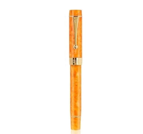 GAFNED Füllfederhalter aus Kunstharz, feine Feder, 18 kg, goldener Clip, Büro, Geschenk, Schreibwaren, Schulbedarf (alle Goldsteine) von GAFNED