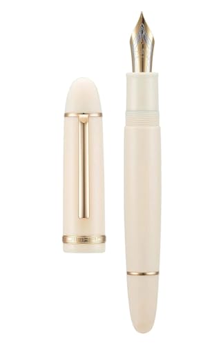 GAFNED Klassischer Füllfederhalter, 0,5 mm/0,38 mm Spitze, elegantes Bürobedarf, Elfenbeinfarbener Clip, F GAFNED Klassischer Füllfederhalter, 0,5 mm/0,38 mm Spitze, elegantes Bürobedarf, Elfenbeinfarbener Clip, F von GAFNED
