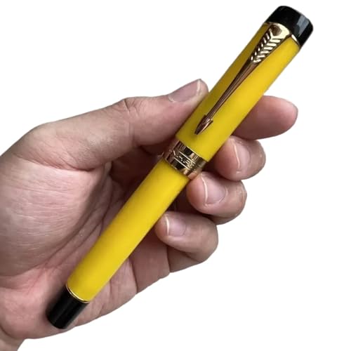 GAFNED Klassischer Füllfederhalter mit Pfeilclip, goldfarben, für Bürobedarf (0,38–0,5 mm) von GAFNED