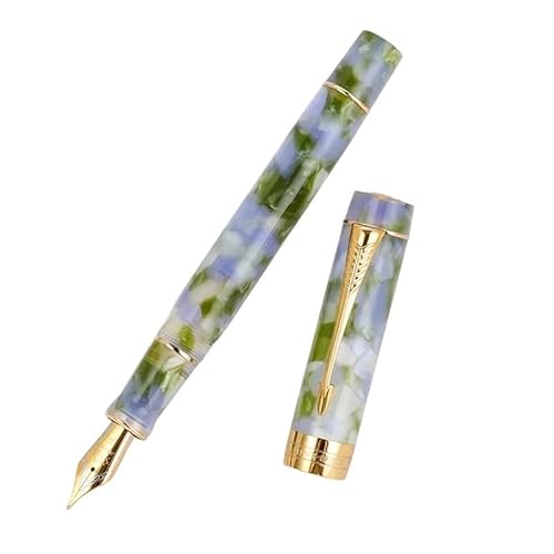 GAFNED Klassischer Füllfederhalter mit Pfeilclip, goldfarben, für Bürobedarf (0,5–0,7 mm) von GAFNED