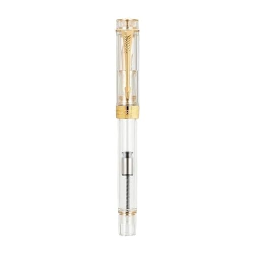 GAFNED Klassischer goldfarbener Füllfederhalter mit Pfeil-Clip zum Schreiben, luxuriöse Kugelschreiber, M/F/EF-Feder für Bürobedarf (18, M (0,7–1,0 mm) von GAFNED