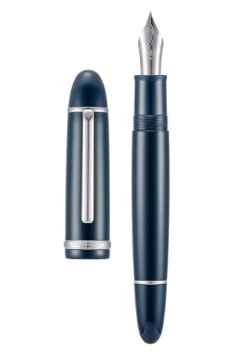 GAFNED Klassisches Füllfederhalter-Set, 0,5 mm/0,38 mm Spitze, elegantes Bürobedarf, Dunkelblau, Silberclip, F GAFNED Klassisches Füllfederhalter-Set, 0,5 mm/0,38 mm Spitze, elegantes Bürobedarf, Dunkelblau, Silberclip, F von GAFNED
