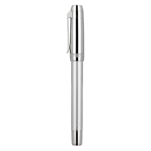 GAFNED Metall-Füllfederhalter Star Serie EF/F/M Feder, luxuriöser Schreibstift für Büro, Schule, Schreibwaren (Silber, EF) von GAFNED