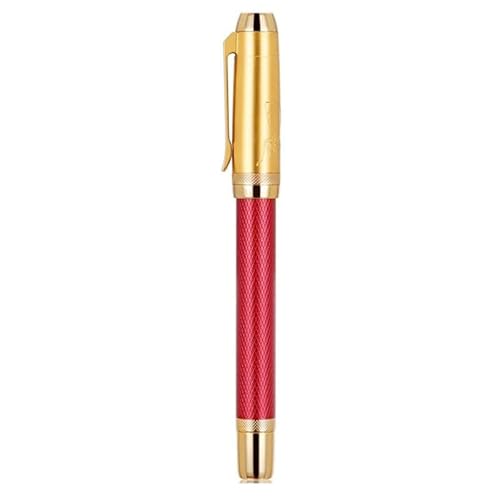 GAFNED Star Series EF/F/M Füllfederhalter aus Metall, luxuriöser Schreibstift für Büro, Schule, Schreibwaren (goldrot, F) von GAFNED