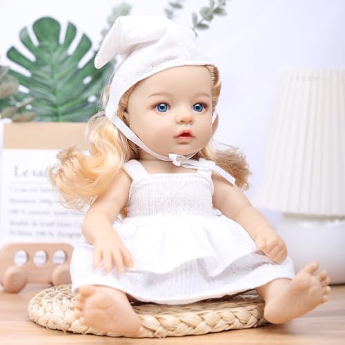 GAGAKU 30cm Baby Puppe mit Haaren, Puppe ab 1 2 3 4 5 6 Jahre, Vinyl Spielzeug Puppe mit Zubehör: weiß Kleidung GAGAKU 30cm Baby Puppe mit Haaren, Puppe ab 1 2 3 4 5 6 Jahre, Vinyl Spielzeug Puppe mit Zubehör: weiß Kleidung von GAGAKU