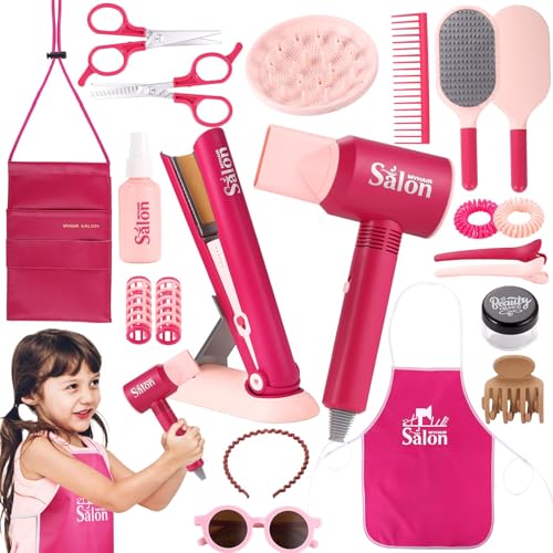 GAGAKU Friseur Set Kinder Frisierkopf Zubehör Frisierset Spielzeug Frisör Beauty Salon Spielset Haarstudio Mädchen Haarstyling Set Schminke Puppenkopf zum Frisieren von 3 4 5 6 7 8 Jahren - Rose GAGAKU Friseur Set Kinder Frisierkopf Zubehör Frisierset Spielzeug Frisör Beauty Salon Spielset Haarstudio Mädchen Haarstyling Set Schminke Puppenkopf zum Frisieren von 3 4 5 6 7 8 Jahren - Rose von GAGAKU