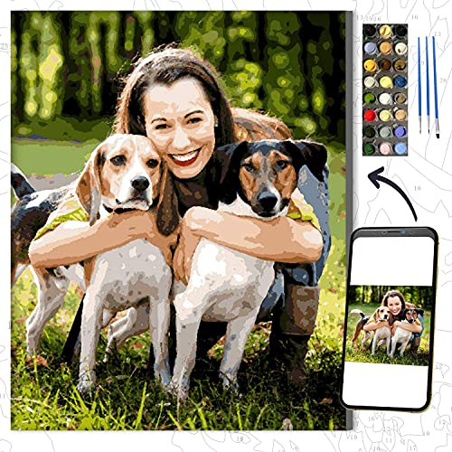GAILEAF Personalisiertes individuelles Malen nach Zahlen für Erwachsene, Malsets für Haustiere und Porträts, Geschenke -Machen Sie Ihre eigene Foto-Zeichnungsfarbe und Pinsel (Gerahmt 30x40cm) GAILEAF Personalisiertes individuelles Malen nach Zahlen für Erwachsene, Malsets für Haustiere und Porträts, Geschenke -Machen Sie Ihre eigene Foto-Zeichnungsfarbe und Pinsel (Gerahmt 30x40cm) von GAILEAF