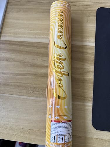 6 Packungen Konfettikanonen, goldene Party-Popper, 12-Zoll-Konfetti-Werfer für Geburtstage, Abschlussfeiern, Hochzeiten, Silvester. von GAILROSO