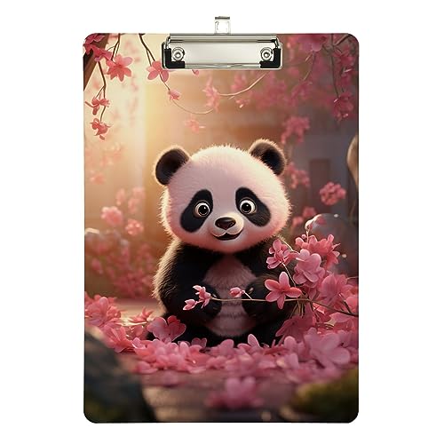 Chinesisches Panda-Klemmbrett, niedriges Profil, für Klassenzimmer, Büro, Krankenpflege, A4, Briefgröße, 31,8 x 22,9 cm, silberfarbener Clip Chinesisches Panda-Klemmbrett, niedriges Profil, für Klassenzimmer, Büro, Krankenpflege, A4, Briefgröße, 31,8 x 22,9 cm, silberfarbener Clip von GAIREG