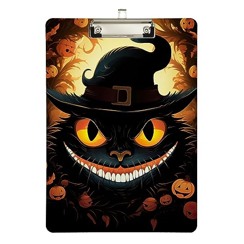 Halloween Hexe Katze Klemmbretter, niedriges Profil Klemmbretter für Lehrer, A4 Briefgröße 12,5 x 9 Zoll Silber Clip Halloween Hexe Katze Klemmbretter, niedriges Profil Klemmbretter für Lehrer, A4 Briefgröße 12,5 x 9 Zoll Silber Clip von GAIREG
