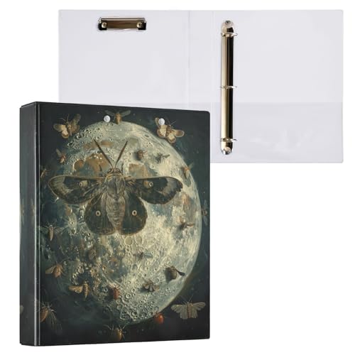 Mond mit Insekten bedeckter Ringbuch mit Taschen, 200 Blatt Kapazität, Ordner für die Arbeit von GAIREG