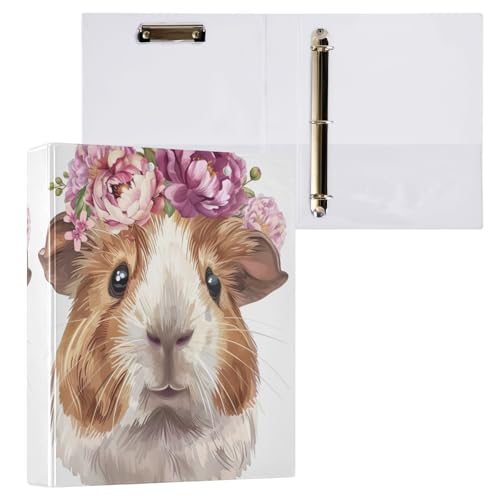 Ordner mit Meerschweinchen, Hochformat, 3,8 cm, 3,8 cm, 3 Ringbuch mit Taschen von GAIREG
