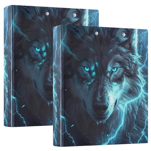 Rainy Night Wolf 3-Ringbuch Set mit 2 3,8 cm Ordnern für Papier Rainy Night Wolf 3-Ringbuch Set mit 2 3,8 cm Ordnern für Papier von GAIREG